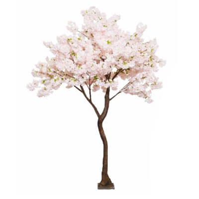 pink blossom tree hire wedding decor