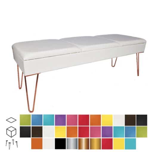 colours ottoman bench wedding furniture hire