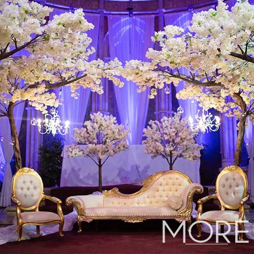 Cream and Gold Arm Chair hire
