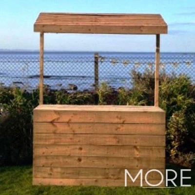 6ft Rustic Pallet Bar With Roof hire