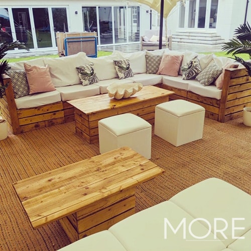 Rustic Large Rectangular Coffee Table hire
