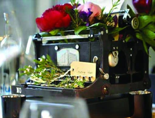 typewriter hire wedding decor